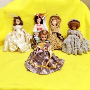 Five Vintage International Dolls of the World